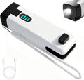 HSLGOVE 3-IN-1 Mini Bag Sealer, Rechargeable Bag Sealer Heat Seal with Cutter, Flash-light and Magnet Mini Bag Resealer Machine for Plastic Bags Snack Bags-LightWhite