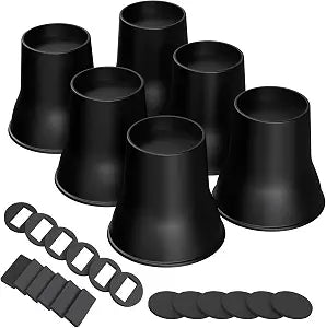 MYMULIKE Bed Risers 6 Inch, 6 Pack Heavy Duty Bed Furniture Risers, Lift Up to 2200lbs Round Couch Risers for Sofas, Couches, TV Stands and Chairs