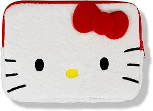 Sonix x Sanrio Plush Tech Sleeve | 14 inch Fuzzy Laptop Computer and iPad Tablet Carrying Case Cover, Protective Travel Bag | White 13" - 14" | Hello Kitty