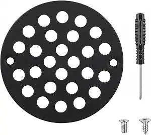 JIEYAO 4 Inch Stainless Steel Shower Drain Cover Screw-in Floor Drain Cover