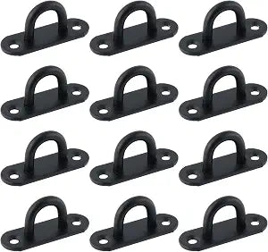 Dnyta 12Pcs Stainless Steel Ceiling Hook Pad Eye Plate Wall Mount Ring Hook