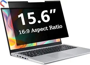 Magnetic Laptop Privacy Screen 15.6 Inch 16:9, Removable Privacy Filter