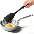 Mini Frying Pan, 6.3 Inch Stainless Steel Egg Pan with Silicone Scraper