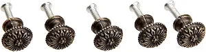 dophee 5Pcs Antique Brass Little Knobs, Small Round Drawer Pulls