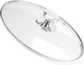 Glass Lids for 8, 9.5, 10.25, 11, 12, 12.6 Inch Frying Pans, Pots, Cast Iron Pans, Tempered Covers for Replacement with Stainless Steel Rim & Handle, Dishwasher & Over Safe