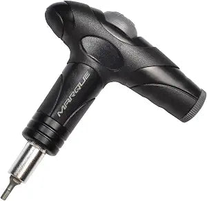 MARQUE Adjustable Bike Torque Wrench  4, 5, 6 Nm Dial Portable Mini Bicycle Multitool Allen Key Tool, includes 3, 4, 5 mm Hex, T 25 Tool Bits  Repair Your Road and MTB at Home Garage - Cyclist Gift