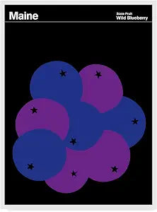 Trademark Fine Art Maine Wild Blueberry by Print Collection-Artist, 18x24-Inch