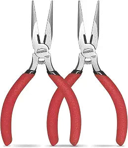 Needle Nose Pliers, 5 Inch, 2 Pack, Jewelry Making Tools