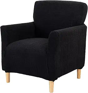 KRFOONN Chair Covers with Arms Armchair Slipcover for Living Room, Black