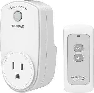 TESSAN Remote Control Outlet, Wireless Electrical Plug Switch, 100FT RF