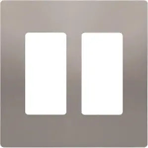 ENERLITES 2-Gang Nickel Screwless Decorator Switch Outlet Wall Plate Cover