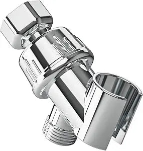 Dr.Piel Shower Arm Mount for Connecting Shower Arm and Shower Hose, Adjustable Handheld Shower Head Holder, Universal Fit Shower Head Connector - Chrome Finish