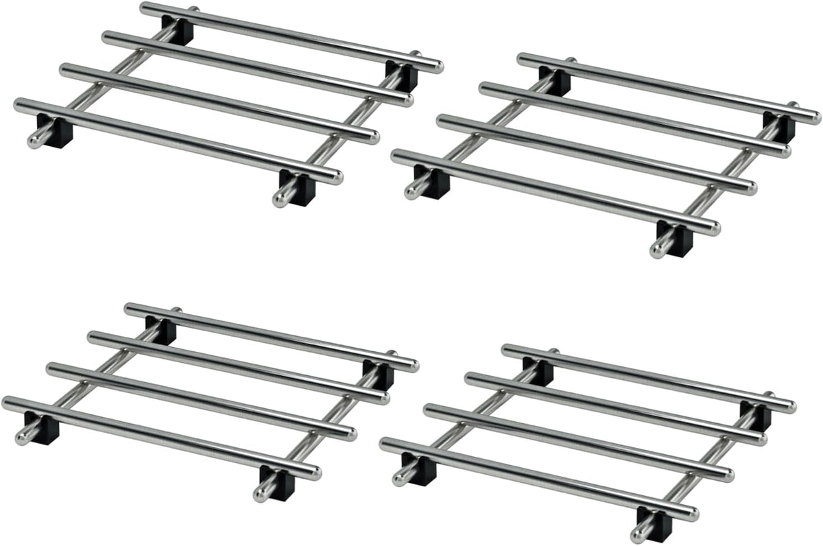 4Pcs Stainless Steel Trivet for Hot Dishes, Lightweight Metal Trivets for Hot Pots and Pans, Metal Cooling Rack, Mini Heat Resistant Mats for Countertop Cooling, Cooking Baking Pans Holder, 7"x7"