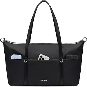 LOVEVOOK Work Tote Bag for Women, 15.6 Inch Laptop Shoulder Bag with Large Cup Holder, Professional Computer Tote Briefcase for Teacher Nurse Office Gym Travel Weekender