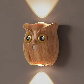 OwlShaped Wireless Motion Sensor LED Wall Night Light, UpDown Lighting