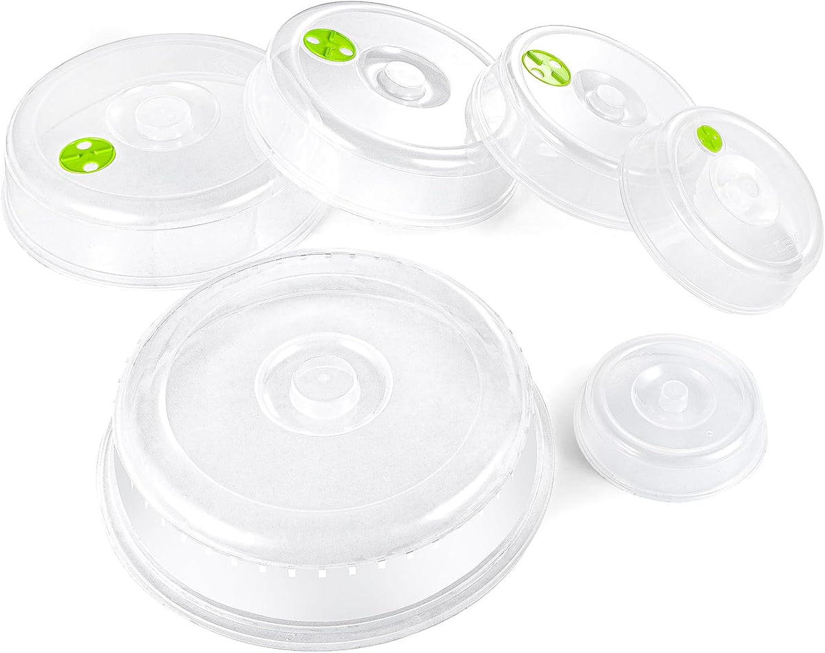 6Pcs Microwave Splatter Cover For Food, 6 Sizes, 10 - 4.5''