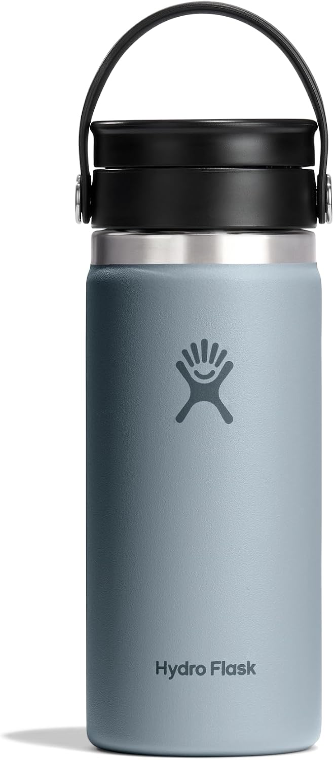 Hydro Flask Flex Sip Coffee Tumbler - Insulated Stainless Steel, Non Spill, Leak Proof Travel Coffee Cup 16 Oz Shale Gray