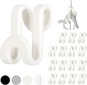 Mlici 60 Pc Space Saving Hanger Connector Hooks for Closet Organizer, White