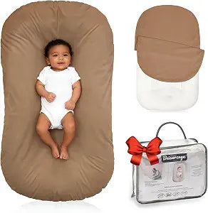 Baby Lounger Newborn 0-24 Months, Home and Travel Infant Cushion-Coffee