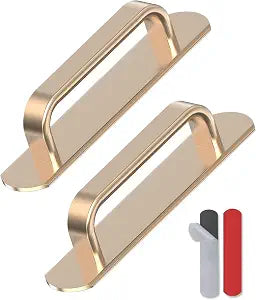 Adhesive Cabinet Handle, 5.7" No Drill Pull Handle, Gold 2 Pack