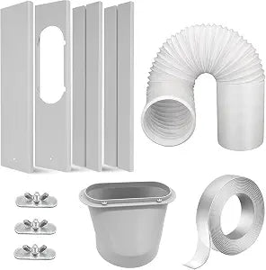 Portable Air Conditioner Window Kit with 5.9 Exhaust Hose, Adjustable Universal Window Seal for AC Unit