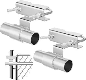 MorningRo 2 Pcs Chain Link Fence Rolling Gate Track Bracket 1-5/8 to 2-7/8"