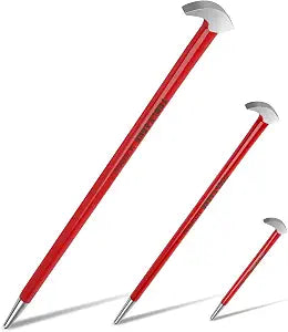 TOOLEAGUE 3Pcs Rolling Head Pry Bar Set,6",12",16" Heavy Duty Pry Bars