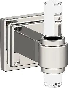 Amerock Glacio Single Prong Clear/Polished Nickel Wall-Mounted Hook