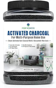 Coir Wonder Activated Charcoal Odor Absorber  2.2 Lb  Coconut Shell Carbon Granules  Natural Air Purifier for Home, Car, Closet, Fridge, Shoes, Gym Bags, Trash Areas  Room Deodorizer