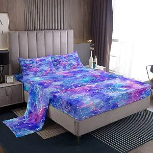 Feelyou Tie Dye Constellation Bed Sheets Twin 3Pcs Boys Girls Children