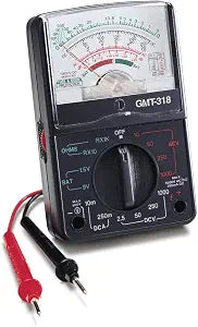 Gardner Bender GMT-318 Analog Multimeter, 6 Function, 14 Range, AC / DC Volt, 500V