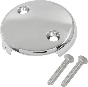 Hordion Two Hole Bathtub Overflow Drain Cover, Overflow Faceplate Chrome