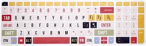 Silicone Keyboard Cover Skin for Logitech MK470 MK580 (Rainbow Font)