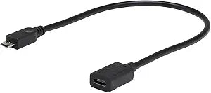 30cm USB C to Micro USB Adapter, Data Sync & Charge Cable for Phones, Computers, Tablets