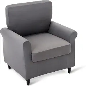 Amazon Basics Stretch Spandex Sofa Slipcover with Elastic Bottom, One Seat Sofa, Small, Dark Gray