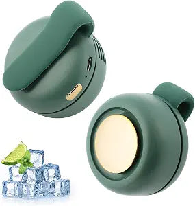 enterlent Portable Silent Mini Bladeless Electric Fan,Mini Whirlwind Fan for Waist Clip Fan(3-Speed),Hands-Free Neck Fan suitable for Outdoor & Travel & Office,Travel Accessories (Green)
