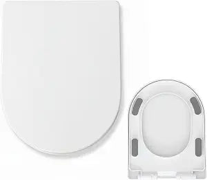 U/D-Shape Toilet Seat Replacement Soft Close Quiet No Slam PP Heavy-Duty