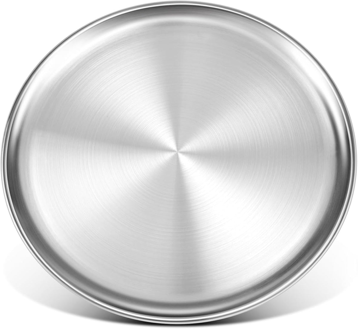 Yuiicaov 18/8 Stainless Steel Pizza Pan 16 inch, Pizza Pan for Oven, Steel Pizza Tray, Thick Round Pizza Plate Pizza Baking Sheet, Easy Clean & Dishwasher Safe, Set of 1