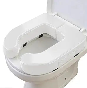 2 Inch Toilet Seat Cushion Riser Elevated for Seniors & Handicap, White
