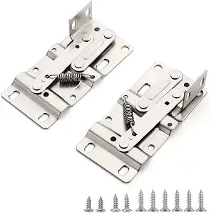 Chibery 2 Pack Tip Out Tray Hinges, Scissor Hinges for Kitchen Sink or Bathroom Cabinet Organizer, Sink Front Drawer, Compatible Both Face Frame  Frameless - Nickel Plated Steel