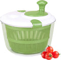 Large Salad Spinner with Lid, 5 Qt Capacity,Manual Vegetable Dryer