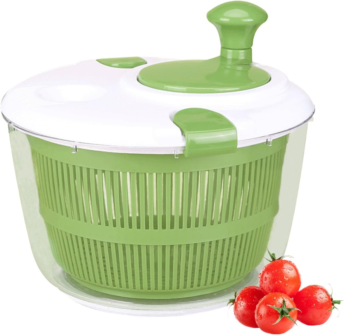 Large Salad Spinner with Lid, 5 Qt Capacity,Manual Vegetable Dryer