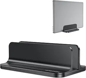 OMOTON Vertical Laptop Stand Holder, Adjustable Dock for MacBook, Black
