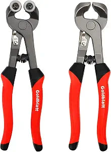 Goldblatt 2 Pieces Tile Nippers Set, Ceramic & Mosaic Cutter Tools