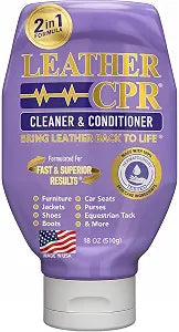 Leather CPR Cleaner and Conditioner 18oz. Bring Leather Back To Life on Furniture, Car Seats, Handbags, Jackets, Boots, Saddles, Purses & Shoes. Restores Shine, Softness & Color to Real Leather