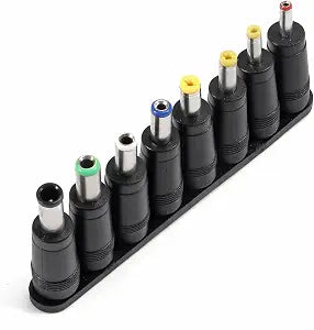 8Pcs Universal 5.5mm x 2.1mm DC AC Connector Power Adapter Tips Connector Power Socket Kits Compatible with Laptop Charger Power Supply Convert Plug Set