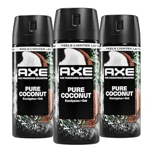 AXE Fine Fragrance Collection Body Spray Pure Coconut 3 Count 2.9 oz