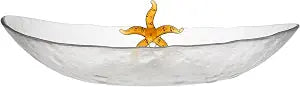 Pavilion Gift Company - Starfish 12" x 5.75" Serving Dish Tray Platter Coastal Nautical Seaside Ocean Beach Boat