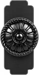 trust4care 4-Pack Matte Black Cabinet Bifold Closet Knobs with Backplates