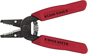 Klein Tools 11046 Wire Stripper, Wire Cutter, Made in USA, Stripping/Cutting Tool for 16-26 AWG Stranded, Compact Nose with Precision-ground Stripping Holes